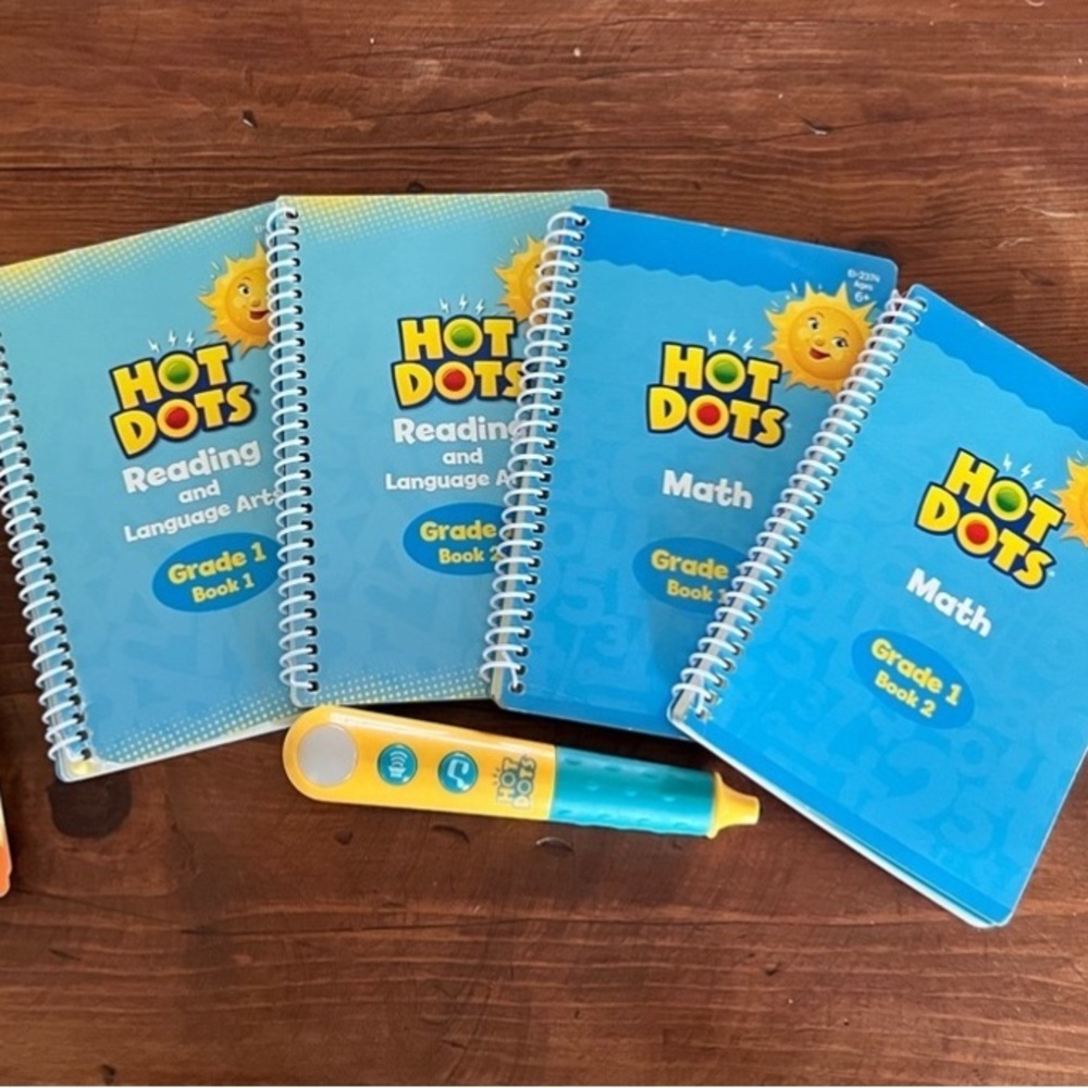 Hot Dots Reading and Math Books with Pen 1st Grade bundle